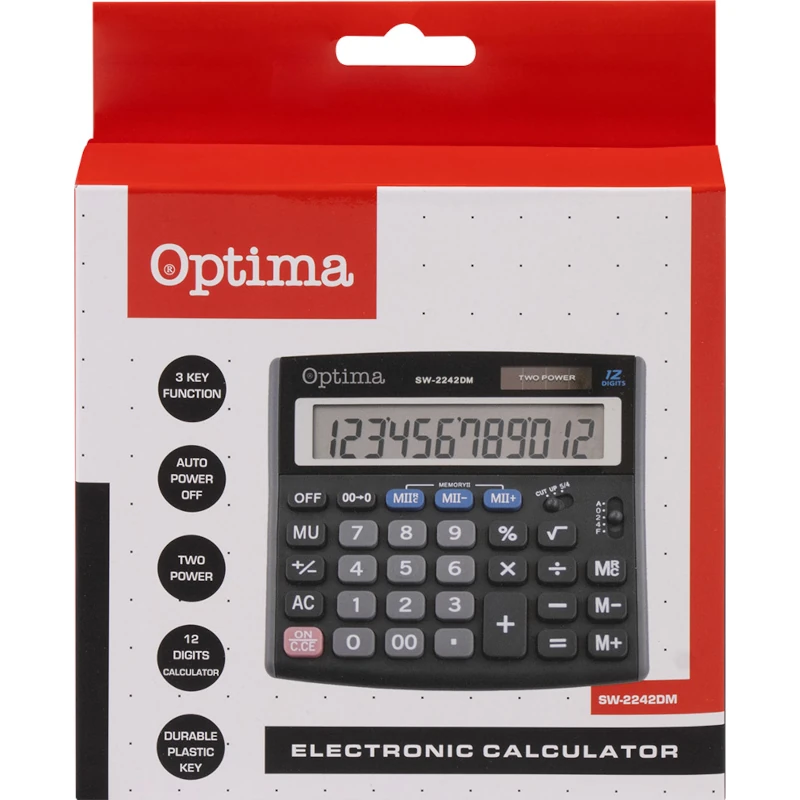 Kalkulator OPTIMA SW-2242DM 12mjesta 25251 bls P30/60